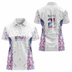 Custom New Zealand Aotearoa Women Polo Shirt Pink Maori Paua Shell Indigenous - Aussie Hoodie