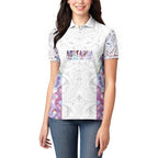 Custom New Zealand Aotearoa Women Polo Shirt Pink Maori Paua Shell Indigenous - Aussie Hoodie