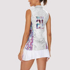 Custom New Zealand Aotearoa Women Sleeveless Polo Shirt Pink Maori Paua Shell Indigenous - Aussie Hoodie