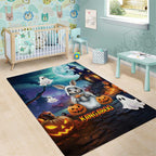 Happy Kangaboo Area Rug Kangaroo and Halloween Haunted House