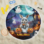 Happy Kangaboo Beach Blanket Kangaroo and Halloween Haunted House