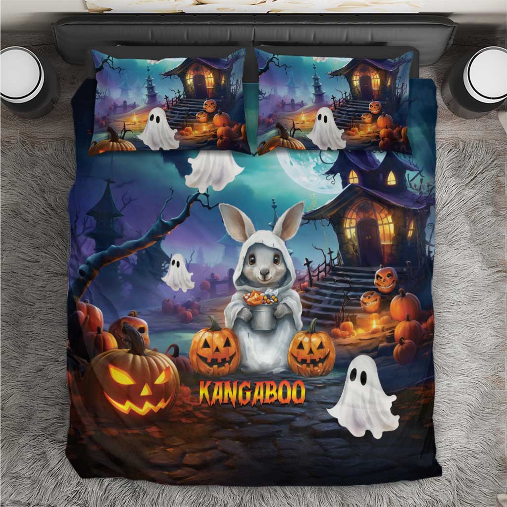 Happy Kangaboo Bedding Set Kangaroo and Halloween Haunted House