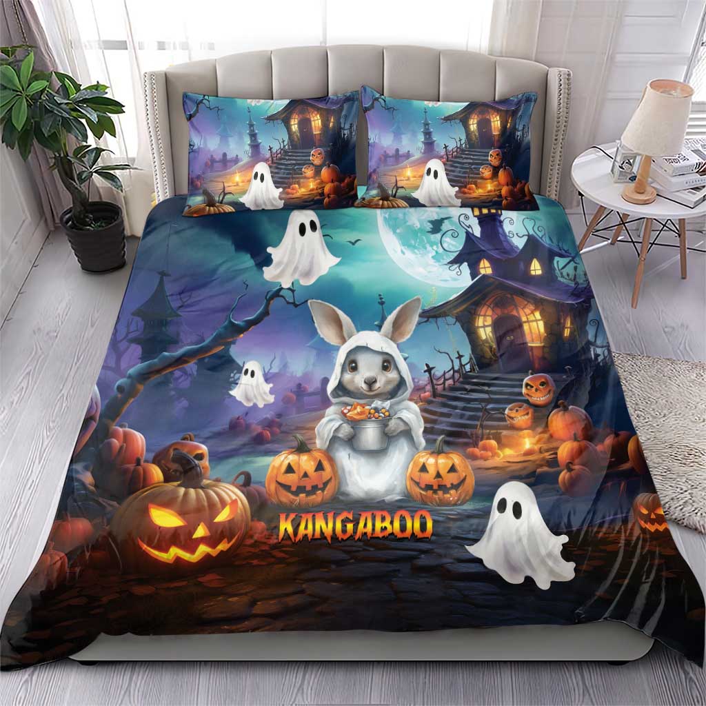 Happy Kangaboo Bedding Set Kangaroo and Halloween Haunted House