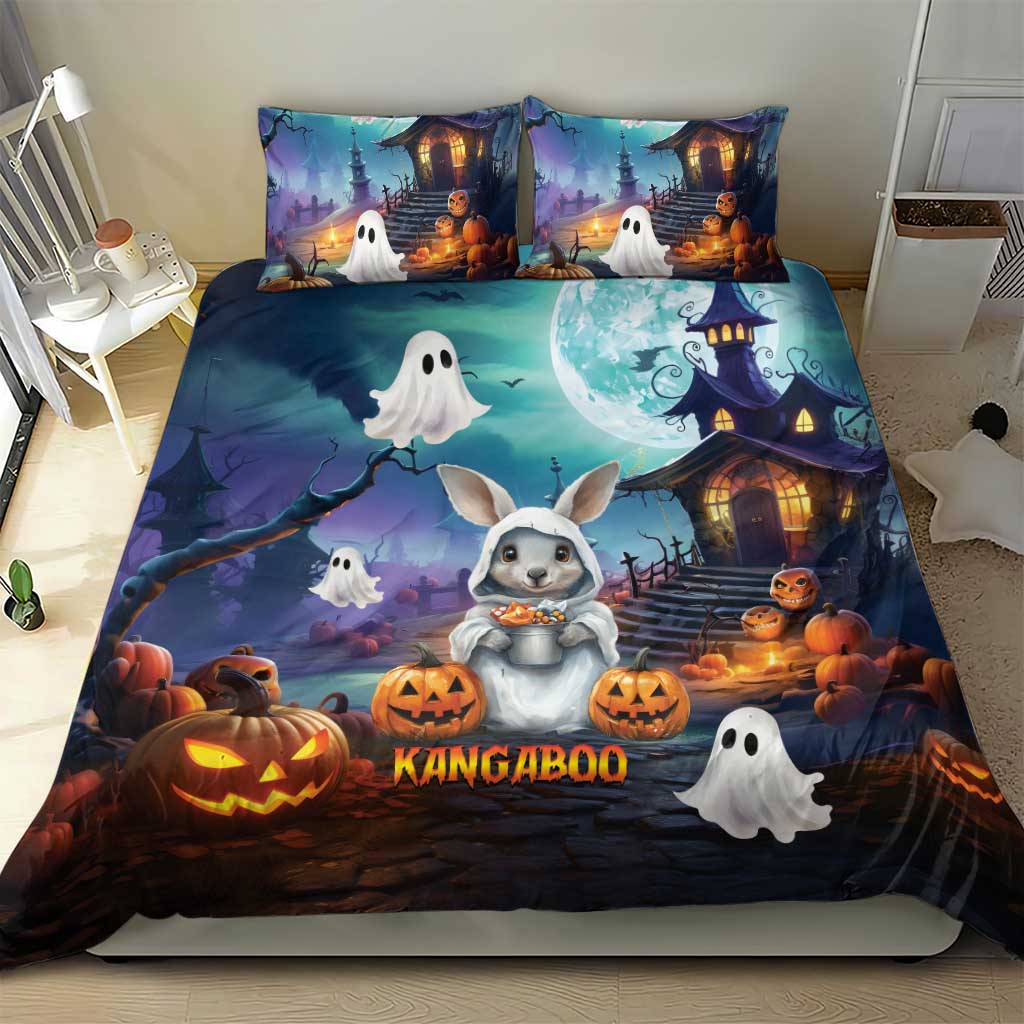 Happy Kangaboo Bedding Set Kangaroo and Halloween Haunted House