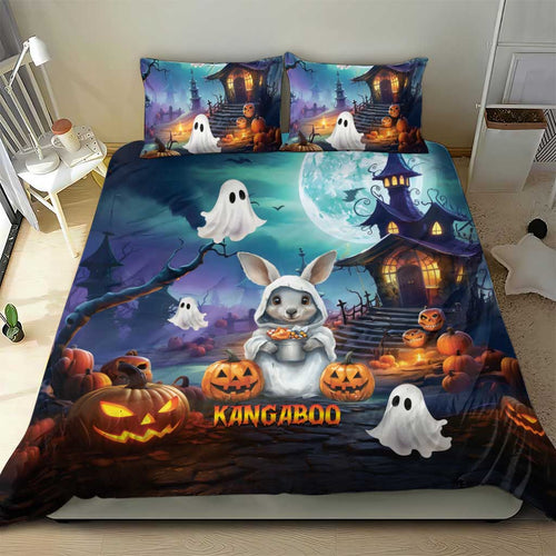 Happy Kangaboo Bedding Set Kangaroo and Halloween Haunted House