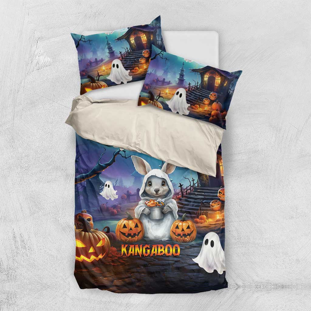 Happy Kangaboo Bedding Set Kangaroo and Halloween Haunted House