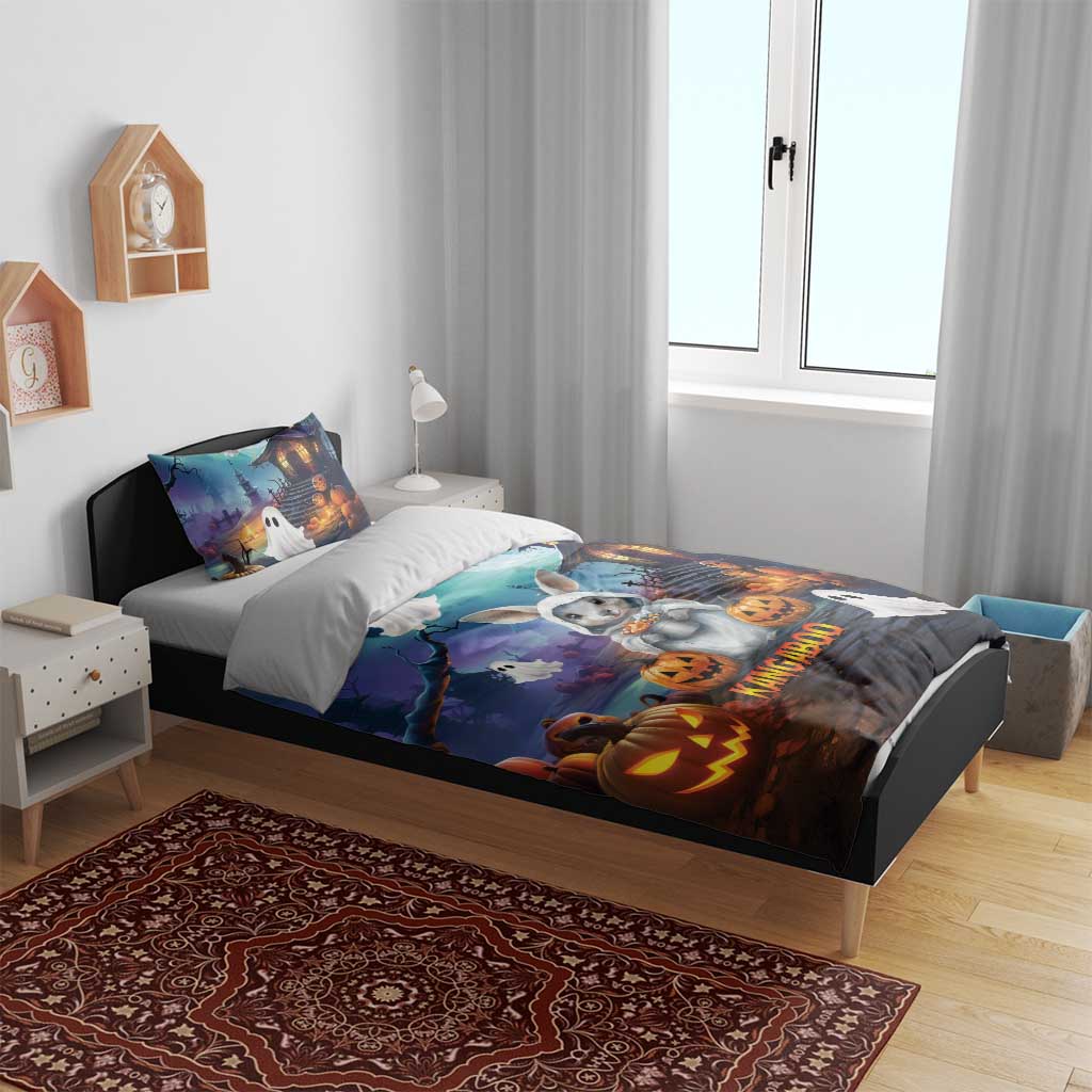 Happy Kangaboo Bedding Set Kangaroo and Halloween Haunted House