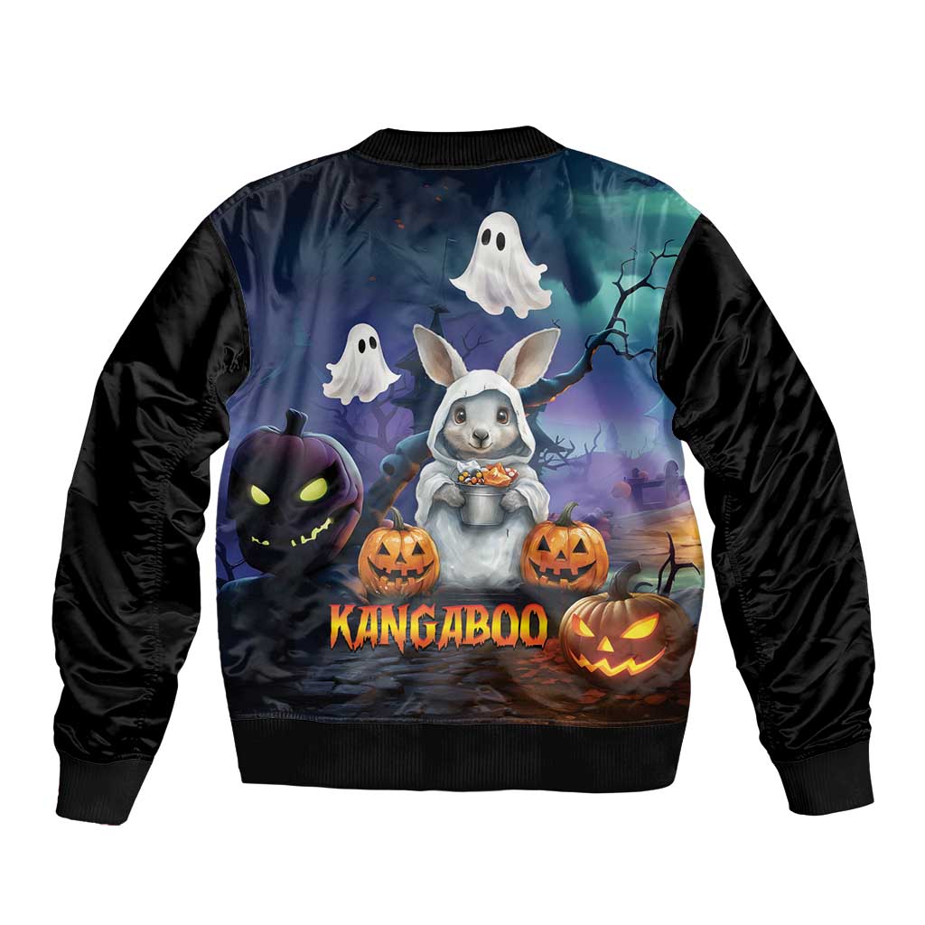 Happy Kangaboo Bomber Jacket Kangaroo and Halloween Haunted House