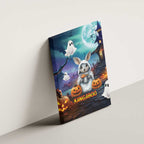 Happy Kangaboo Canvas Wall Art Kangaroo and Halloween Haunted House
