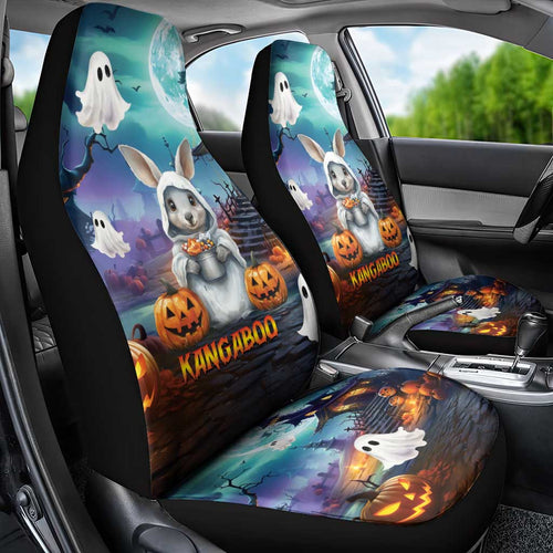 Happy Kangaboo Car Seat Cover Kangaroo and Halloween Haunted House