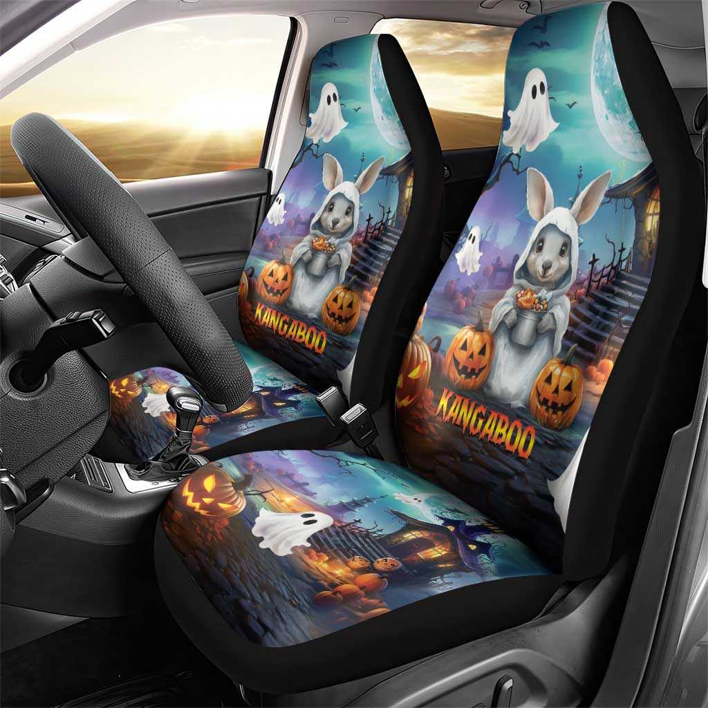 Happy Kangaboo Car Seat Cover Kangaroo and Halloween Haunted House