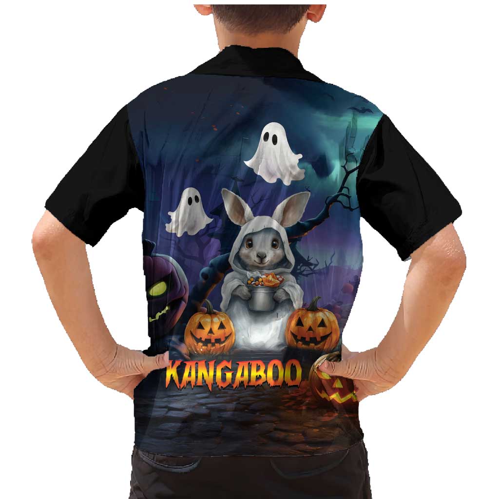 Happy Kangaboo Family Matching Mermaid Dress and Hawaiian Shirt Kangaroo and Halloween Haunted House