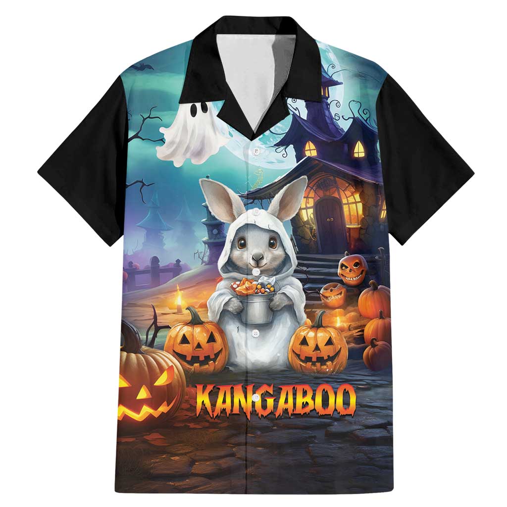 Happy Kangaboo Family Matching Mermaid Dress and Hawaiian Shirt Kangaroo and Halloween Haunted House