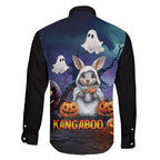 Happy Kangaboo Family Matching Off Shoulder Maxi Dress and Hawaiian Shirt Kangaroo and Halloween Haunted House