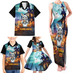 Happy Kangaboo Family Matching Tank Maxi Dress and Hawaiian Shirt Kangaroo and Halloween Haunted House