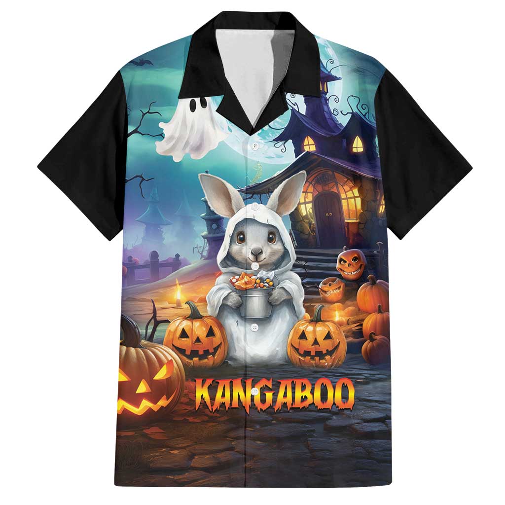 Happy Kangaboo Family Matching Tank Maxi Dress and Hawaiian Shirt Kangaroo and Halloween Haunted House