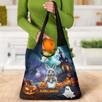 Happy Kangaboo Grocery Bag Kangaroo and Halloween Haunted House
