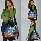 Happy Kangaboo Grocery Bag Kangaroo and Halloween Haunted House