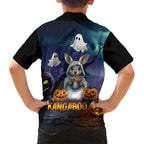 Happy Kangaboo Hawaiian Shirt Kangaroo and Halloween Haunted House
