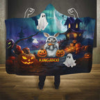 Happy Kangaboo Hooded Blanket Kangaroo and Halloween Haunted House