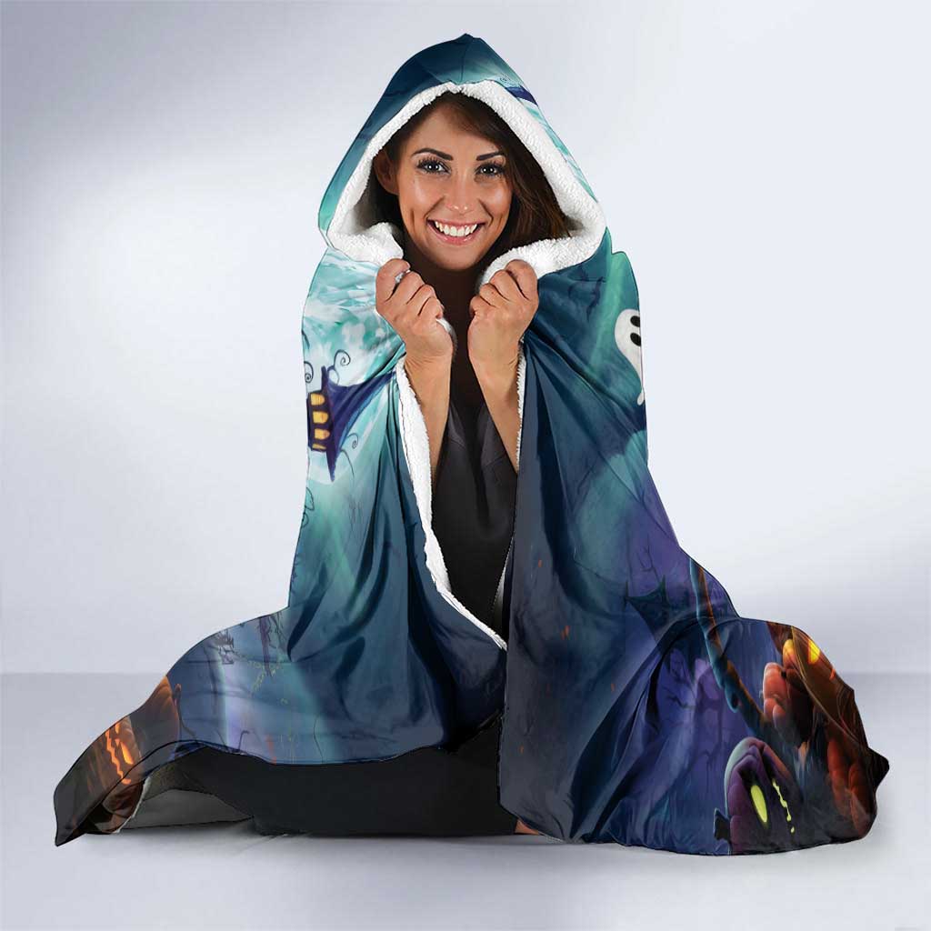 Happy Kangaboo Hooded Blanket Kangaroo and Halloween Haunted House