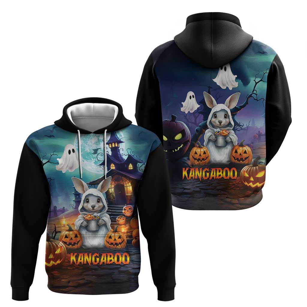 Happy Kangaboo Hoodie Kangaroo and Halloween Haunted House