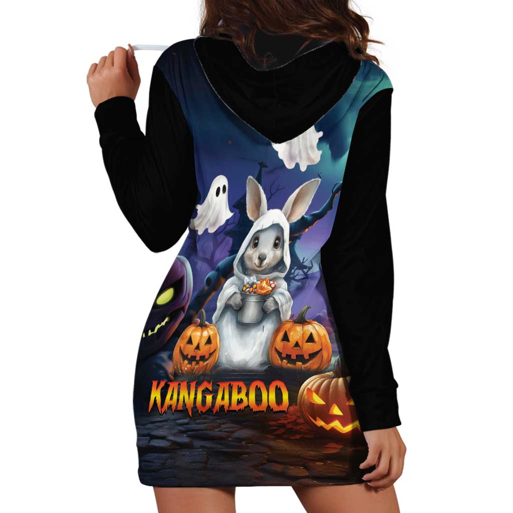 Happy Kangaboo Hoodie Dress Kangaroo and Halloween Haunted House