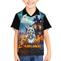 Happy Kangaboo Kid Hawaiian Shirt Kangaroo and Halloween Haunted House