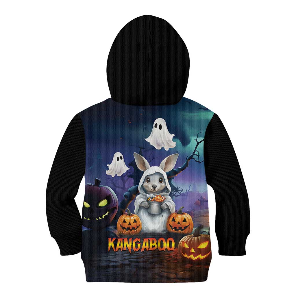 Happy Kangaboo Kid Hoodie Kangaroo and Halloween Haunted House