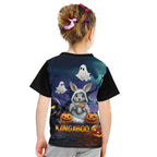 Happy Kangaboo Kid T Shirt Kangaroo and Halloween Haunted House