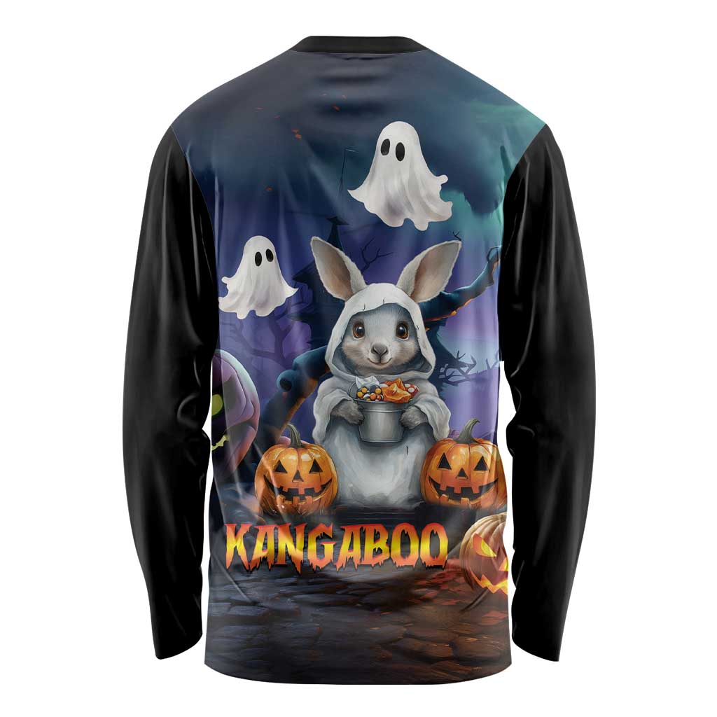 Happy Kangaboo Long Sleeve Shirt Kangaroo and Halloween Haunted House