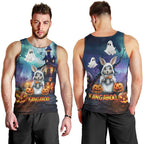 Happy Kangaboo Men Tank Top Kangaroo and Halloween Haunted House