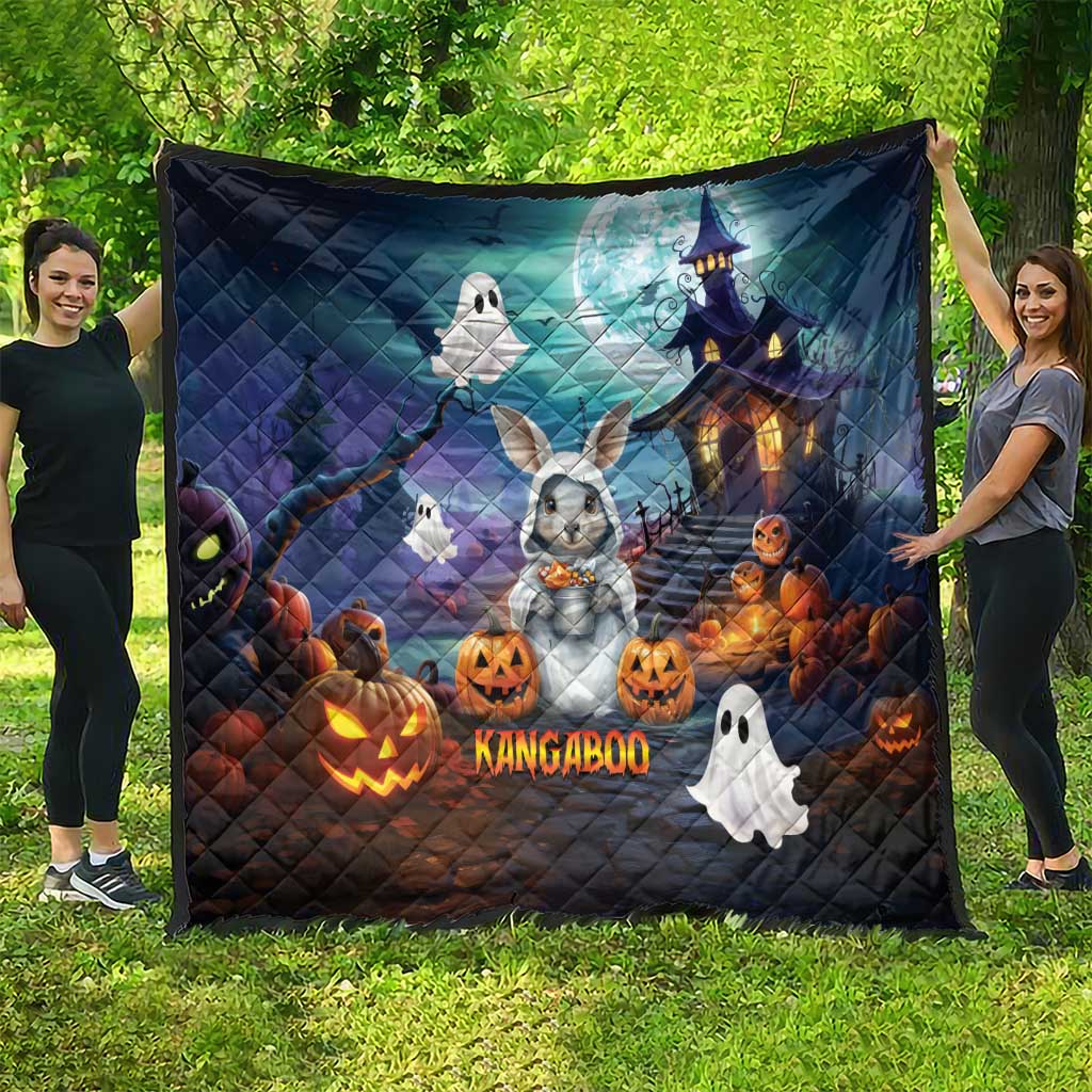 Happy Kangaboo Quilt Kangaroo and Halloween Haunted House