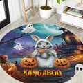 Happy Kangaboo Round Carpet Kangaroo and Halloween Haunted House