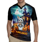Happy Kangaboo Rugby Jersey Kangaroo and Halloween Haunted House