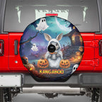 Happy Kangaboo Spare Tire Cover Kangaroo and Halloween Haunted House