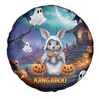 Happy Kangaboo Spare Tire Cover Kangaroo and Halloween Haunted House