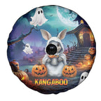 Happy Kangaboo Spare Tire Cover Kangaroo and Halloween Haunted House