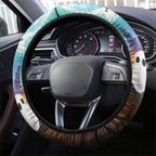 Happy Kangaboo Steering Wheel Cover Kangaroo and Halloween Haunted House