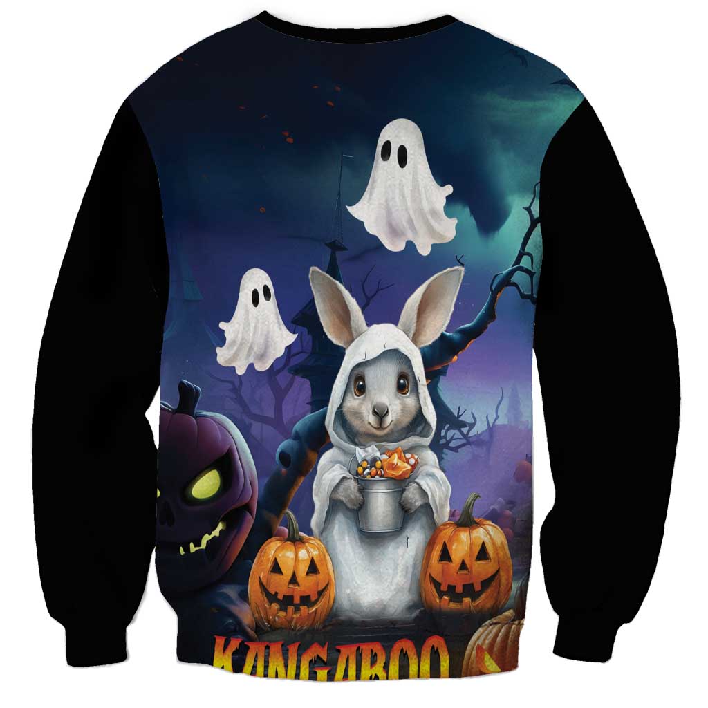 Happy Kangaboo Sweatshirt Kangaroo and Halloween Haunted House
