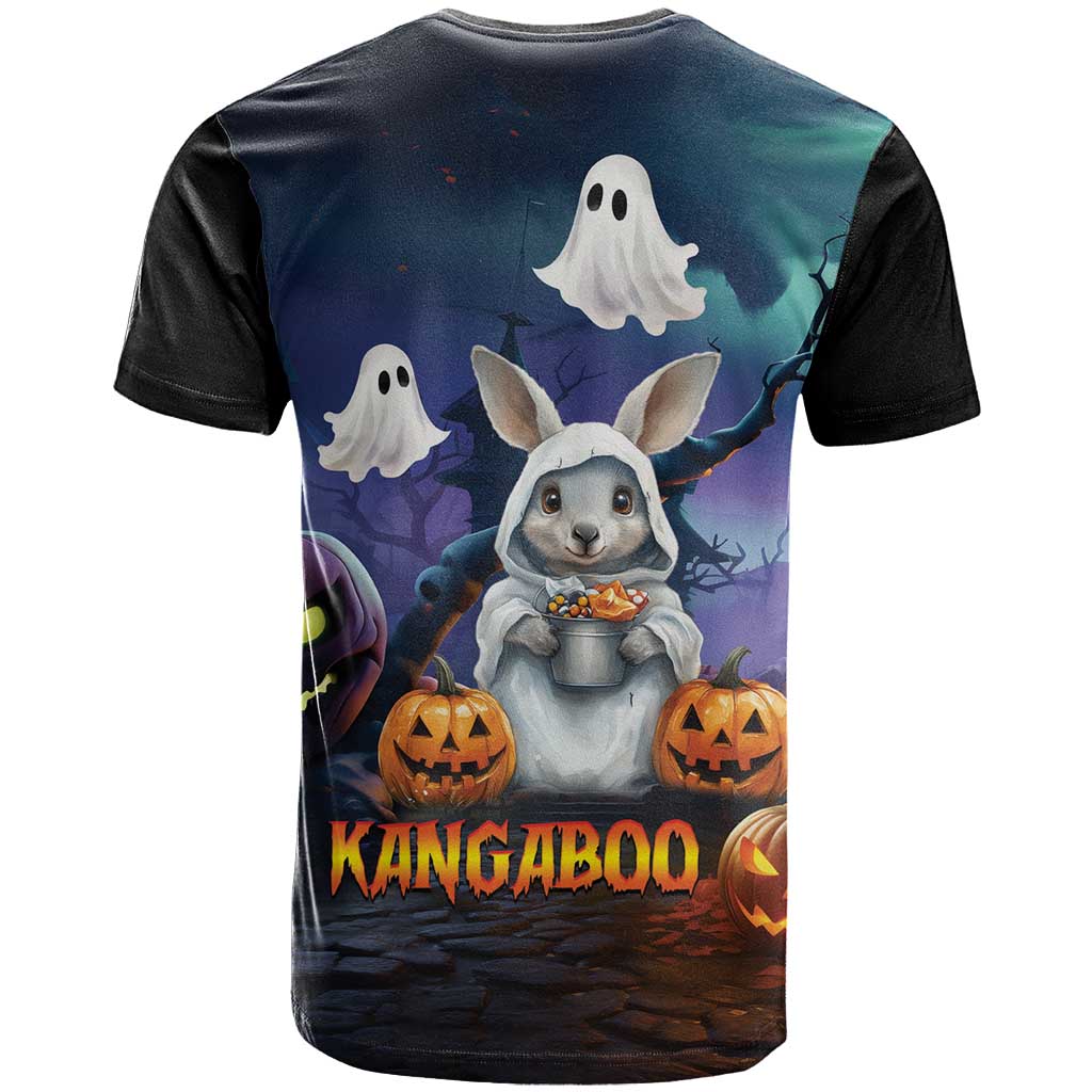 Happy Kangaboo T Shirt Kangaroo and Halloween Haunted House