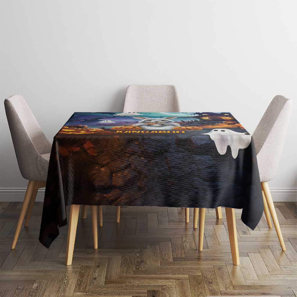 Happy Kangaboo Tablecloth Kangaroo and Halloween Haunted House