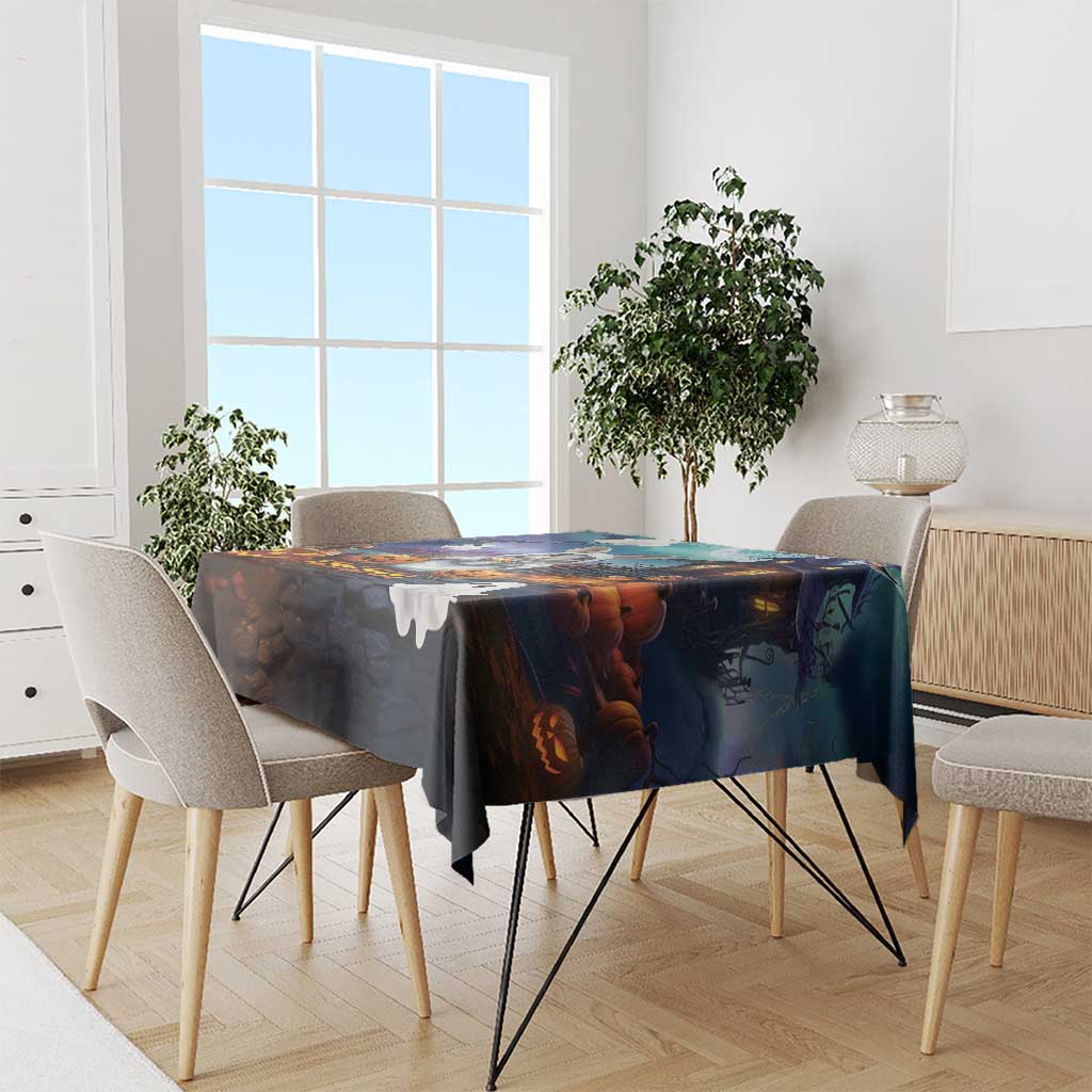 Happy Kangaboo Tablecloth Kangaroo and Halloween Haunted House