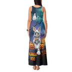 Happy Kangaboo Tank Maxi Dress Kangaroo and Halloween Haunted House