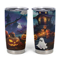 Happy Kangaboo Tumbler Cup Kangaroo and Halloween Haunted House