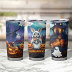 Happy Kangaboo Tumbler Cup Kangaroo and Halloween Haunted House