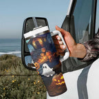 Happy Kangaboo Tumbler With Handle Kangaroo and Halloween Haunted House