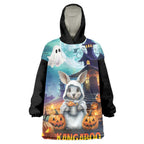 Happy Kangaboo Wearable Blanket Hoodie Kangaroo and Halloween Haunted House