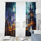 Happy Kangaboo Window Curtain Kangaroo and Halloween Haunted House