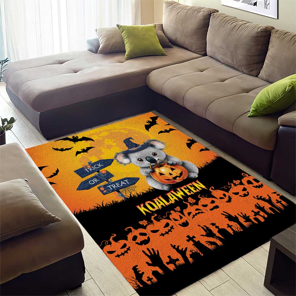 Happy Koalaween Area Rug Koala Ghost Trick or Treat